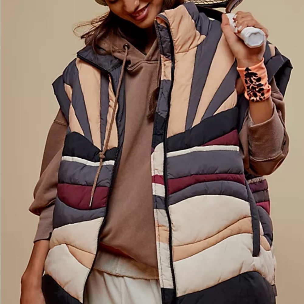 FP Movement by Free People Limited Edition Multicolor Puffer Vest